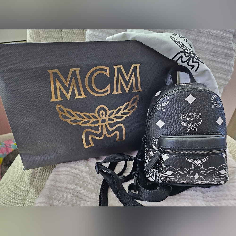 MCM mini stark bandana backpack/crossbody